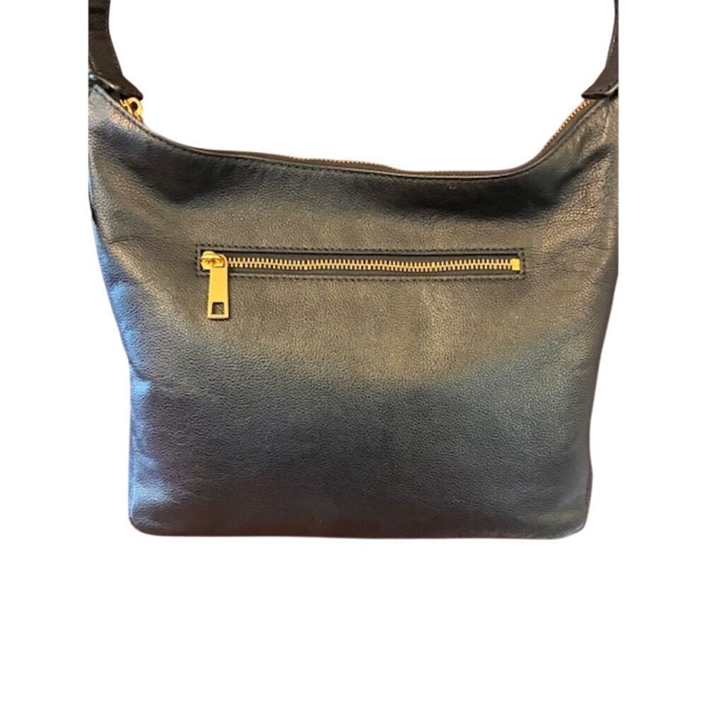 FOSSIL Pebbled Leather Black Crossbody Bag